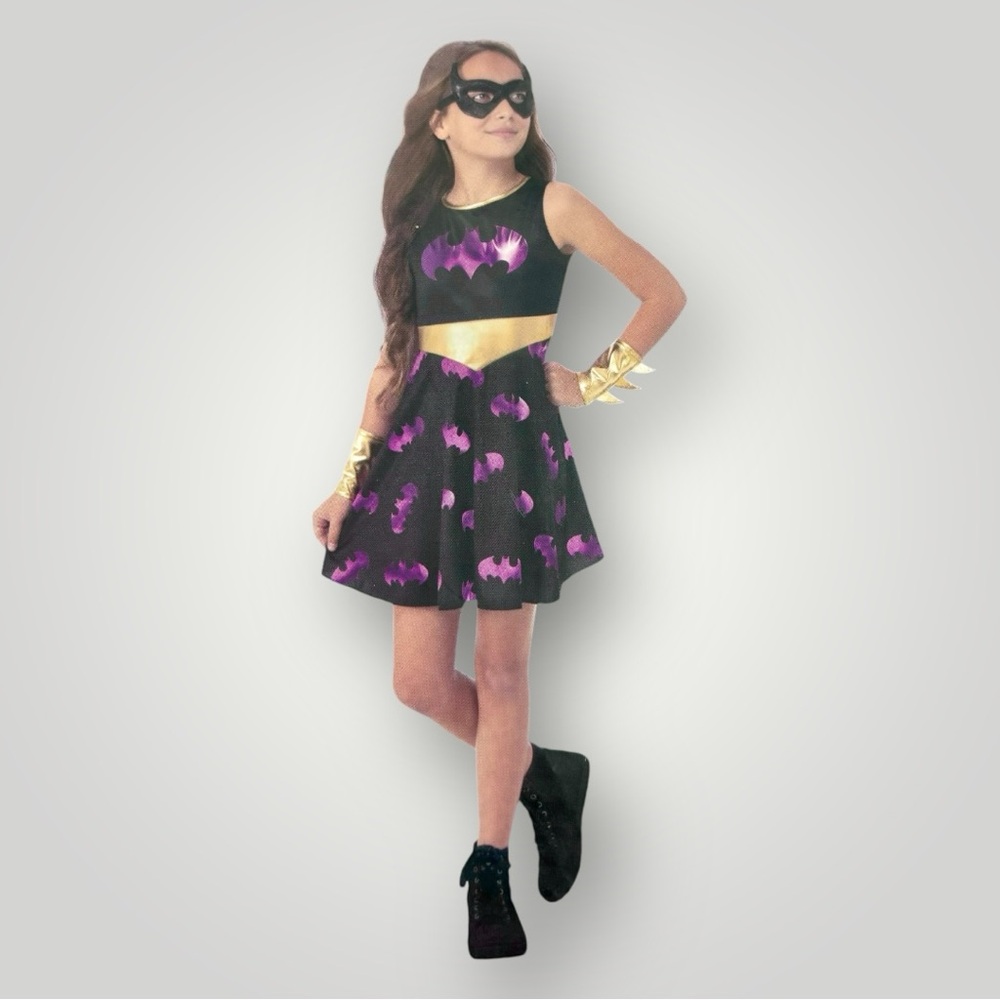 Batgirl Halloween Costume Girl XS (4/5) 3pcs New W/Tags